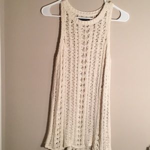 AE cream knit tank top